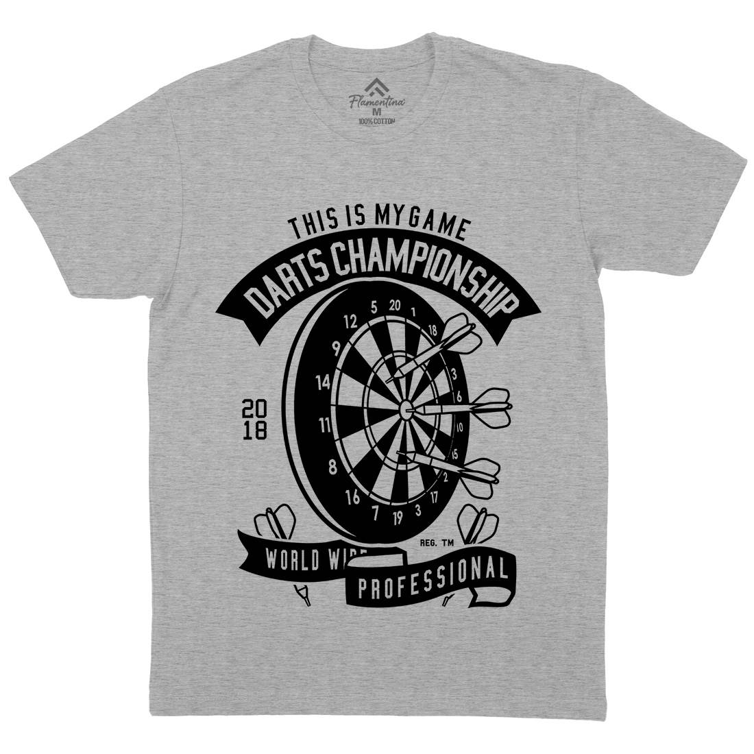Darts Championship Mens Crew Neck T-Shirt Sport B526