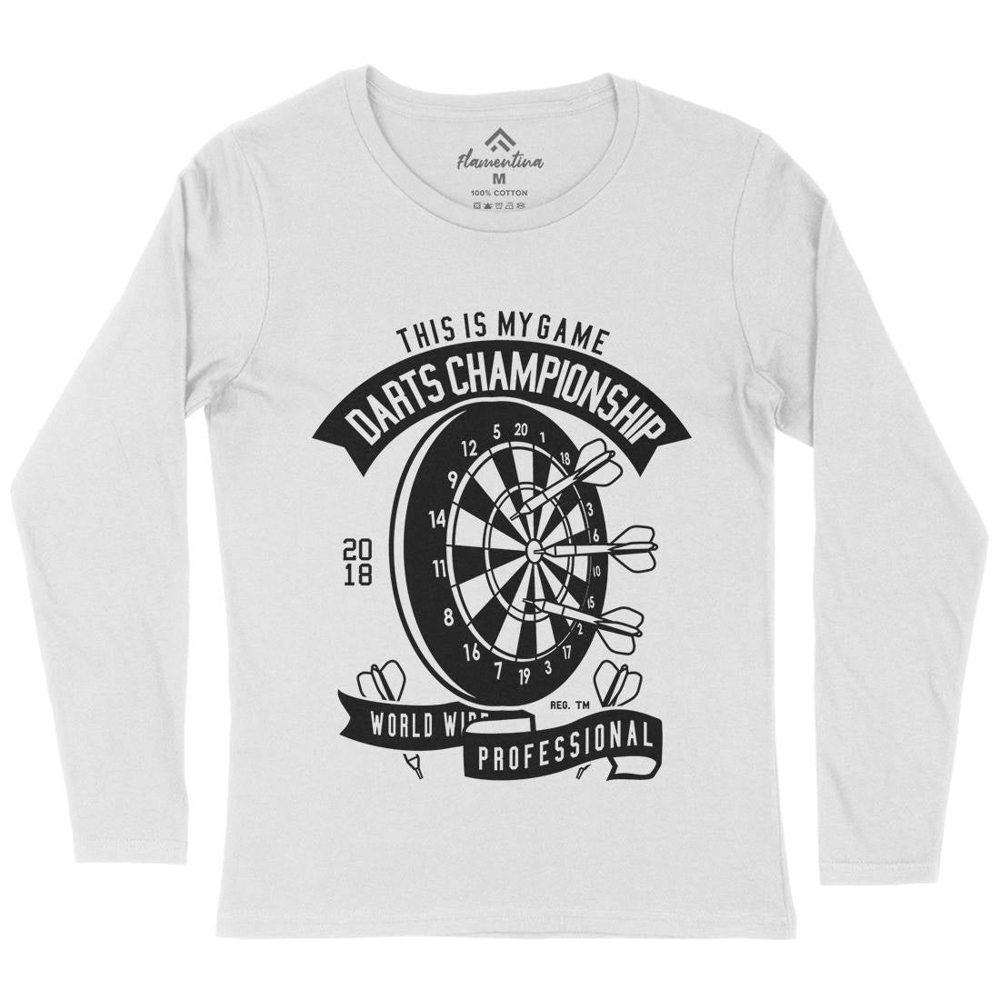 Darts Championship Womens Long Sleeve T-Shirt Sport B526