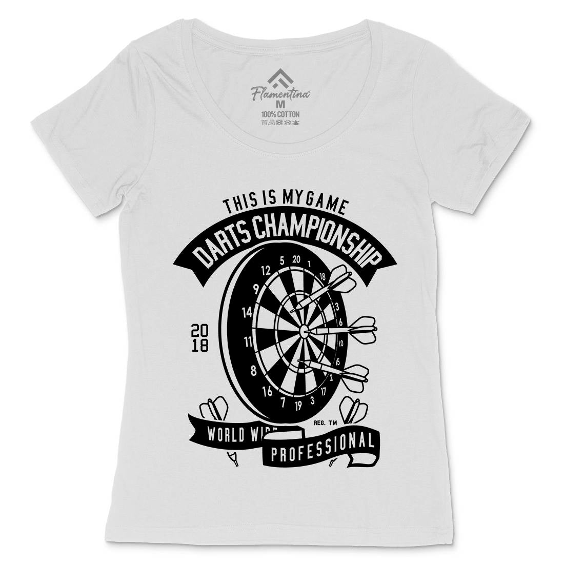 Darts Championship Womens Scoop Neck T-Shirt Sport B526