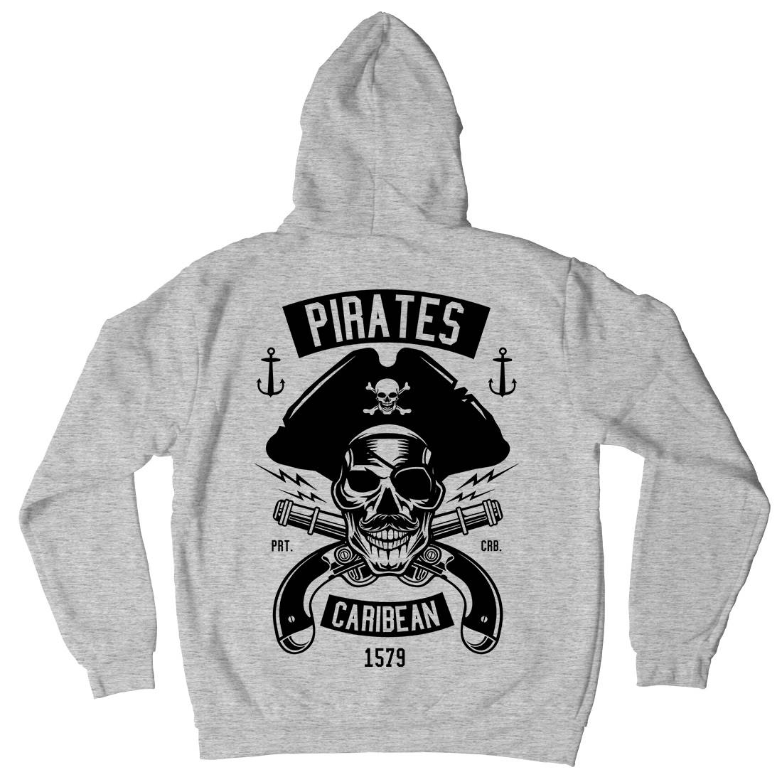 Dead Pirates Mens Hoodie With Pocket Navy B527