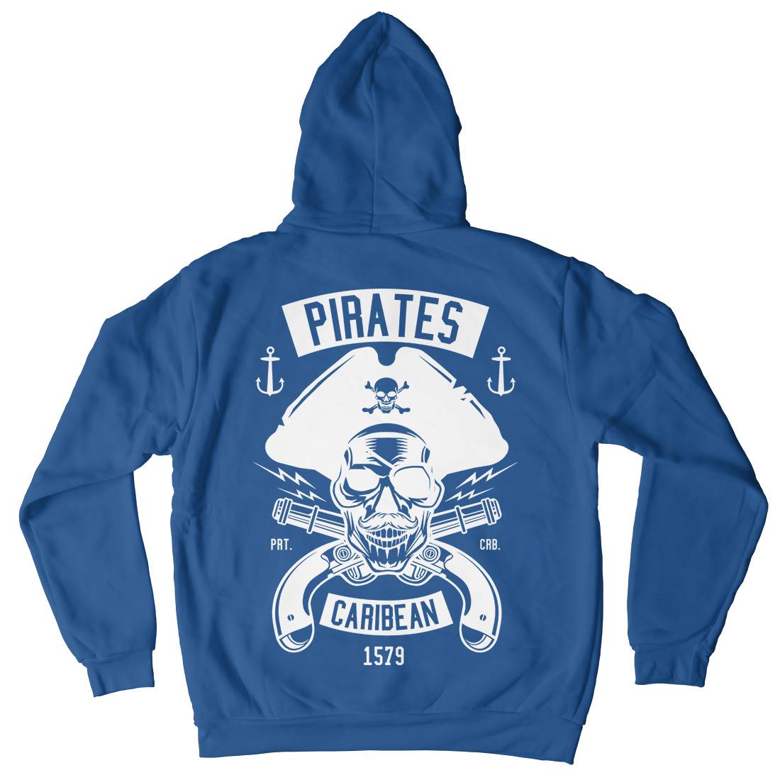 Dead Pirates Mens Hoodie With Pocket Navy B527