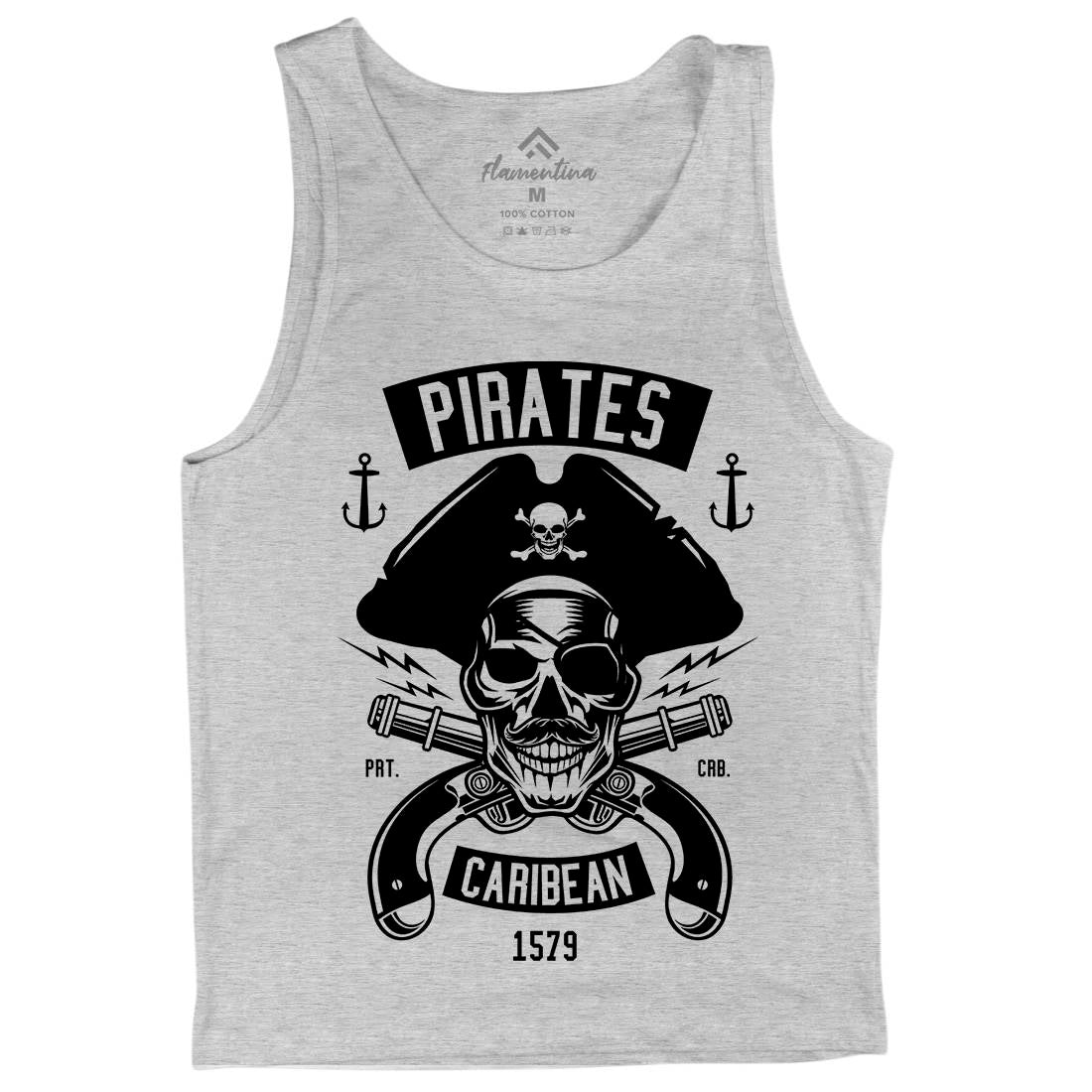 Dead Pirates Mens Tank Top Vest Navy B527