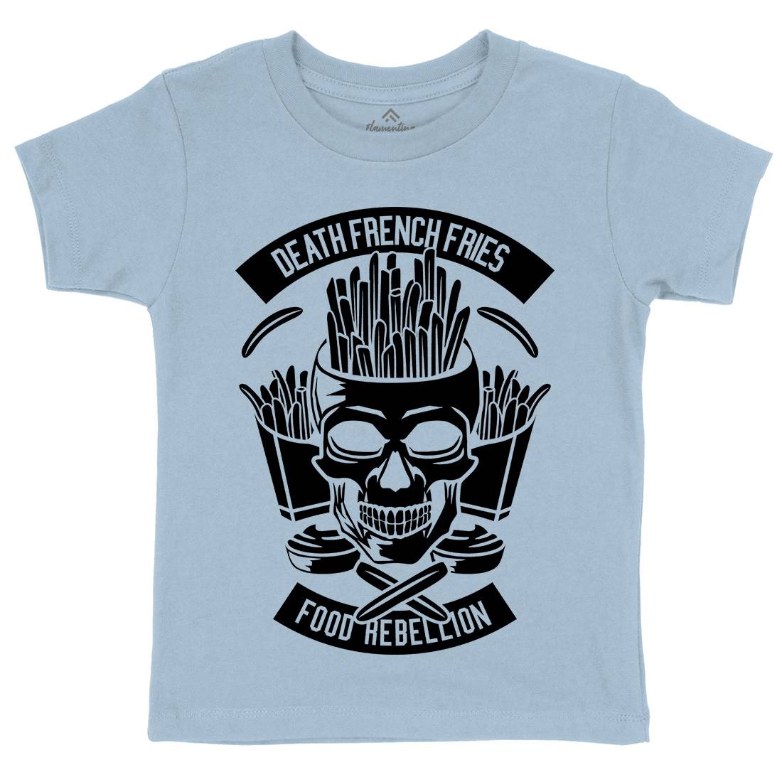 Death French Fries Kids Crew Neck T-Shirt Food B528
