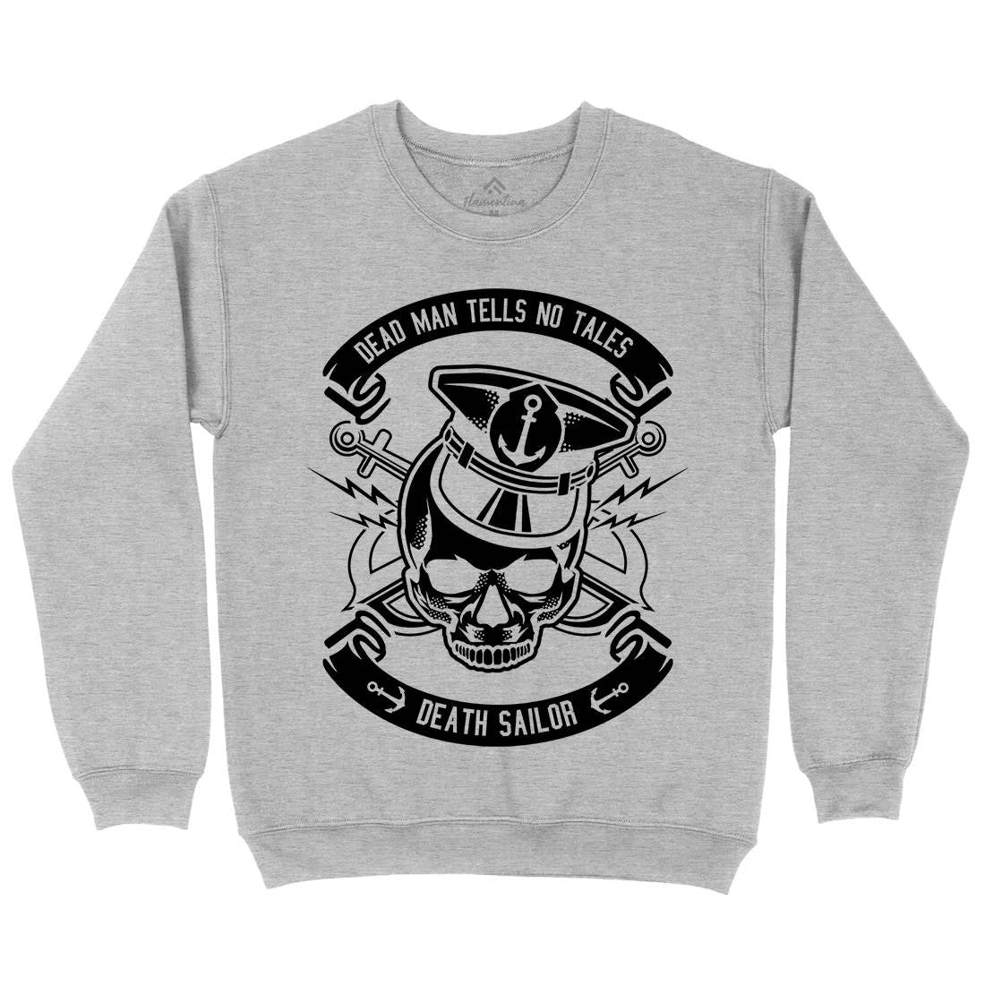 Death Sailor Mens Crew Neck Sweatshirt Navy B529