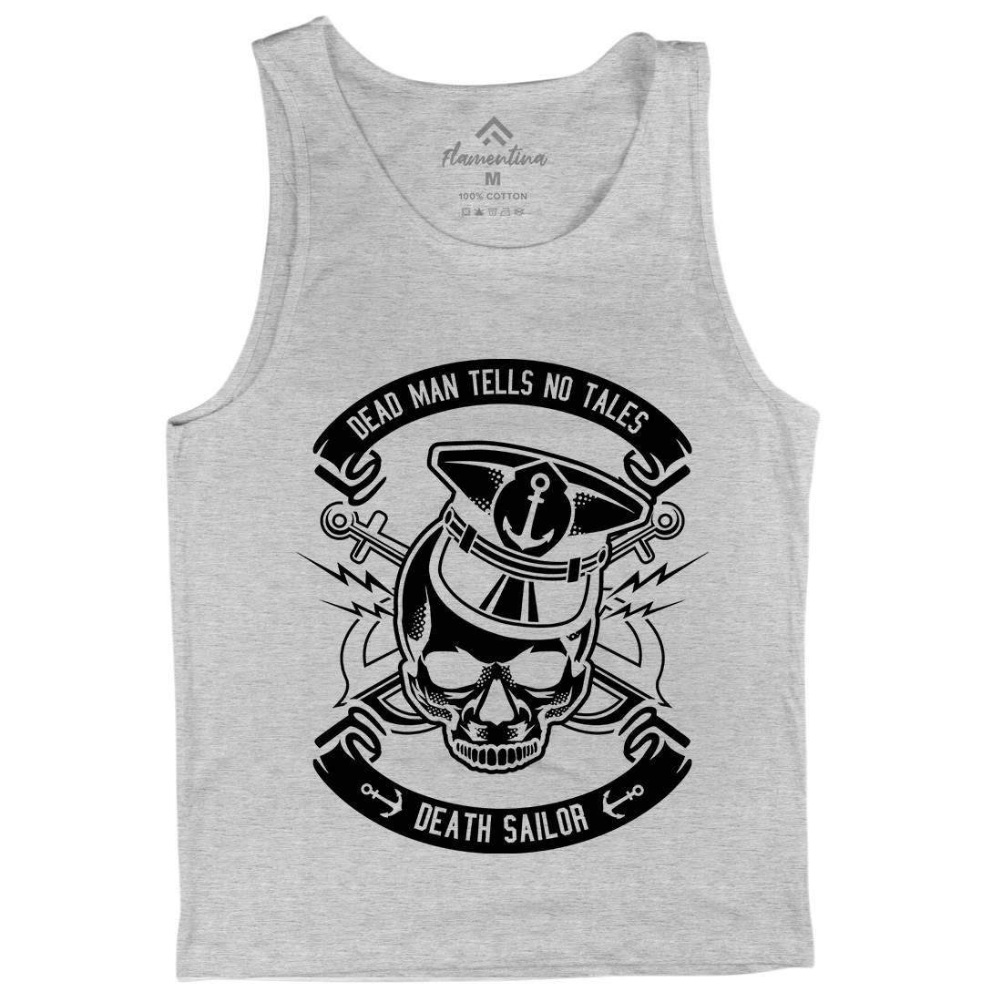 Death Sailor Mens Tank Top Vest Navy B529