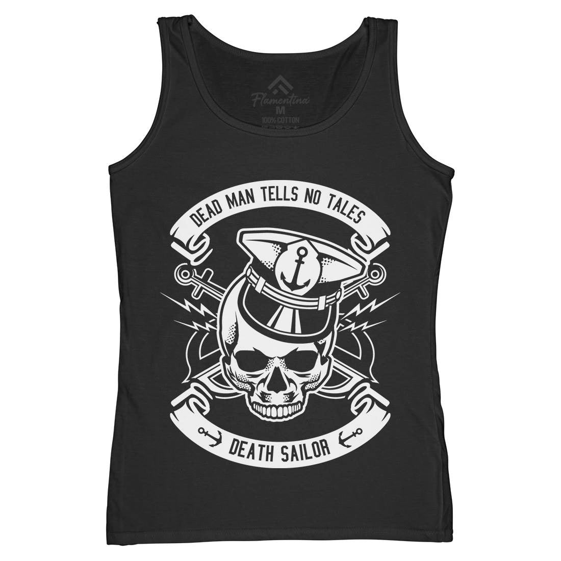 Death Sailor Womens Organic Tank Top Vest Navy B529