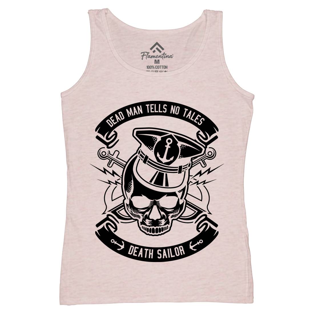 Death Sailor Womens Organic Tank Top Vest Navy B529