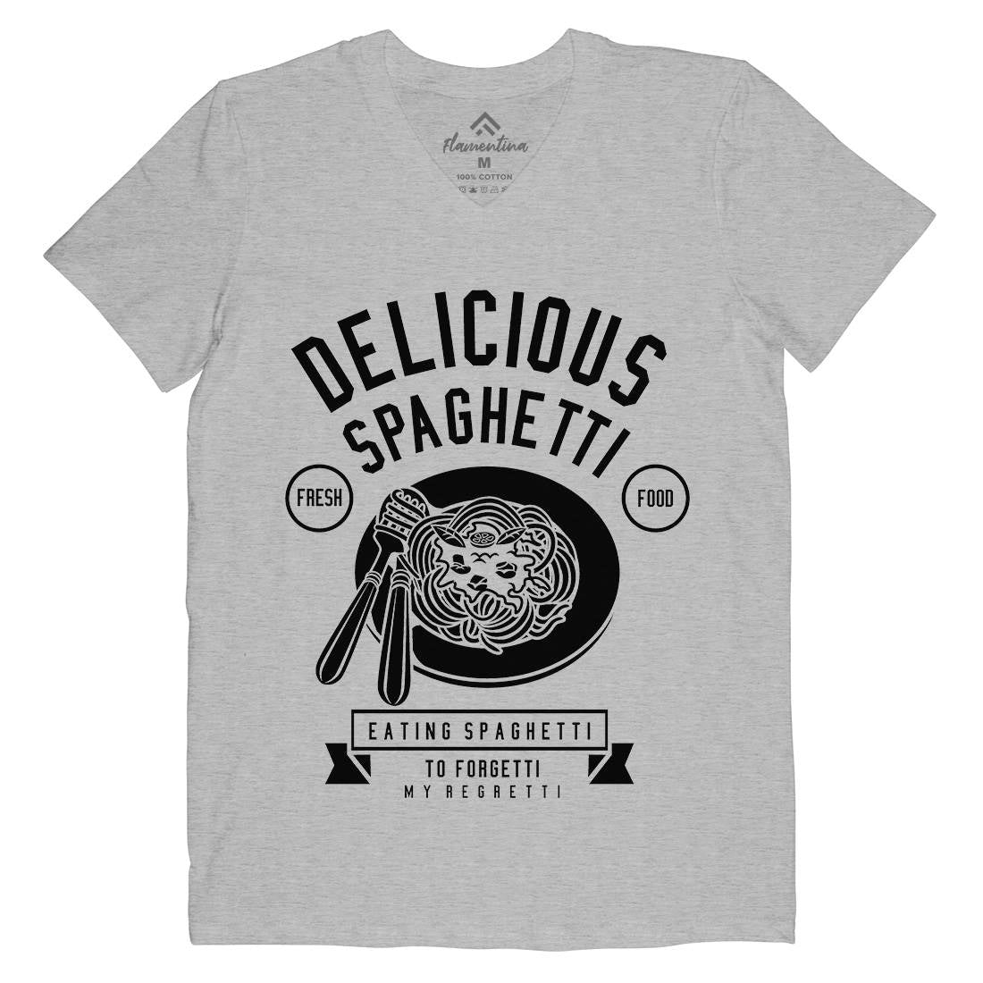 Delicious Spaghetti Mens V-Neck T-Shirt Food B530