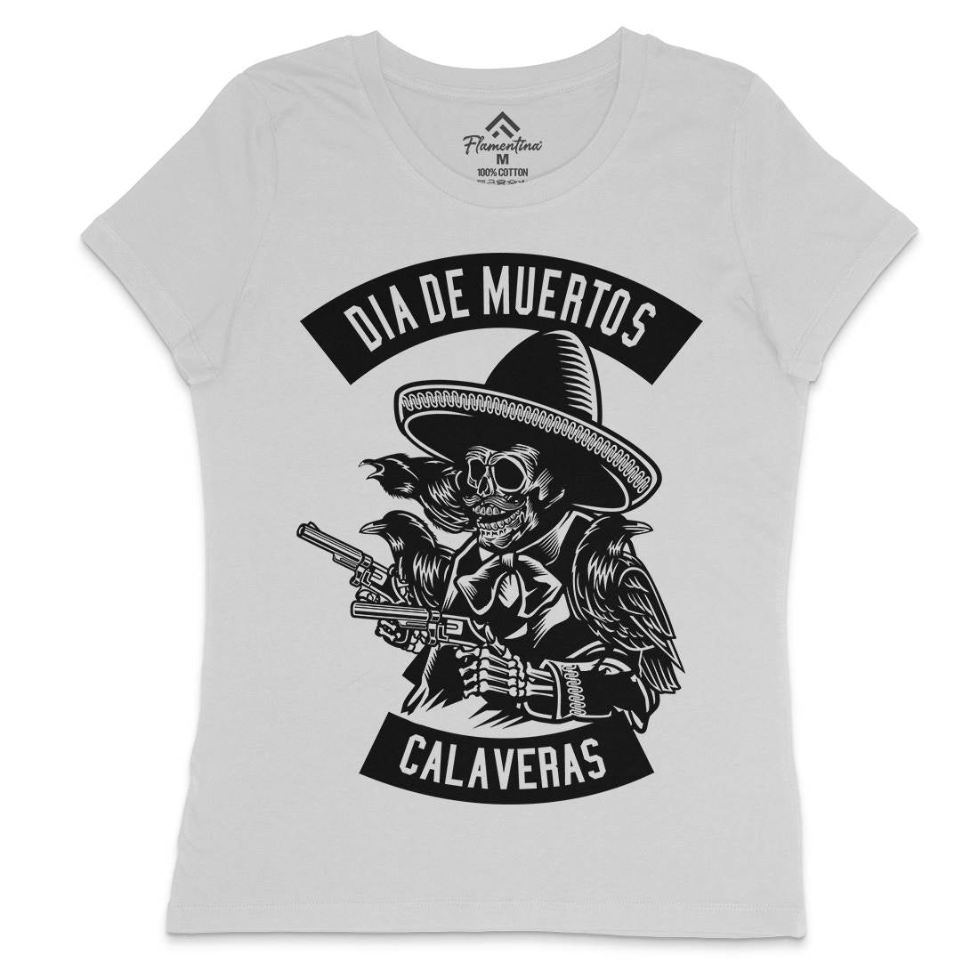 Dia De Muertos Womens Crew Neck T-Shirt Horror B531