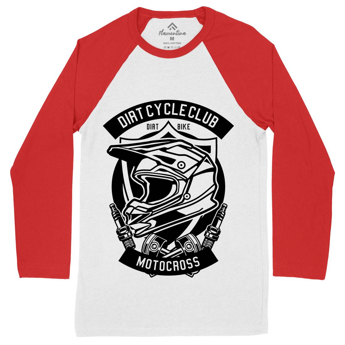 Dirty Cycle Club Mens Long Sleeve Baseball T-Shirt Motorcycles B532