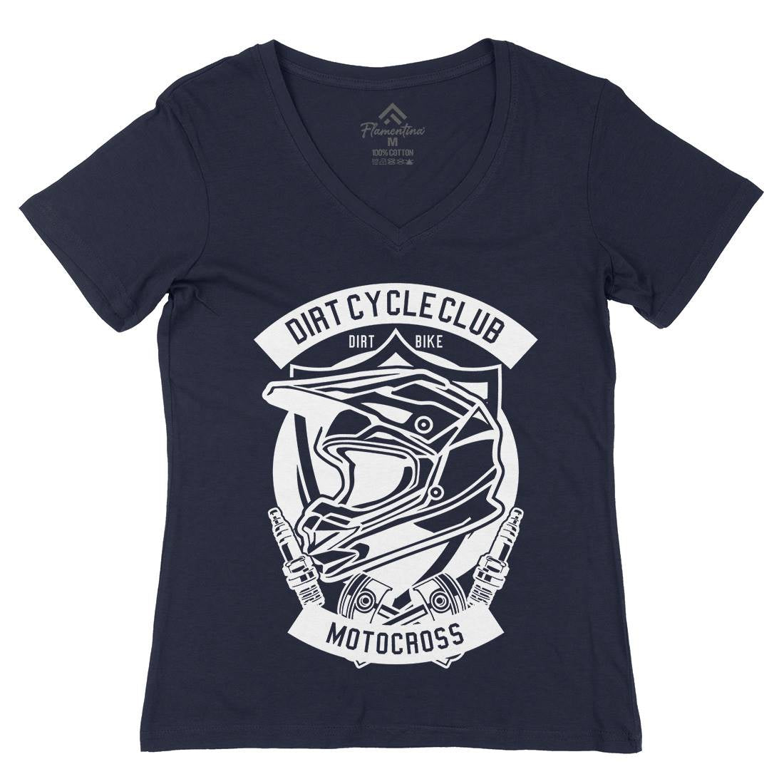 Dirty Cycle Club Womens Organic V-Neck T-Shirt Motorcycles B532