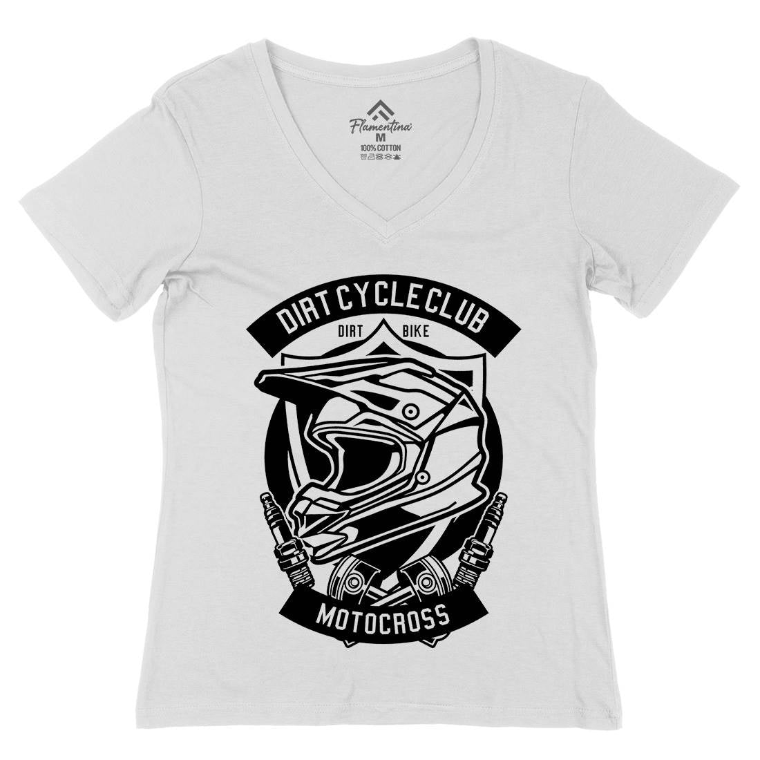 Dirty Cycle Club Womens Organic V-Neck T-Shirt Motorcycles B532