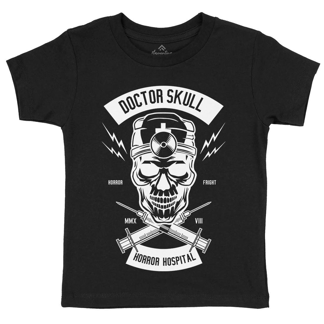 Doctor Skull Kids Crew Neck T-Shirt Horror B533
