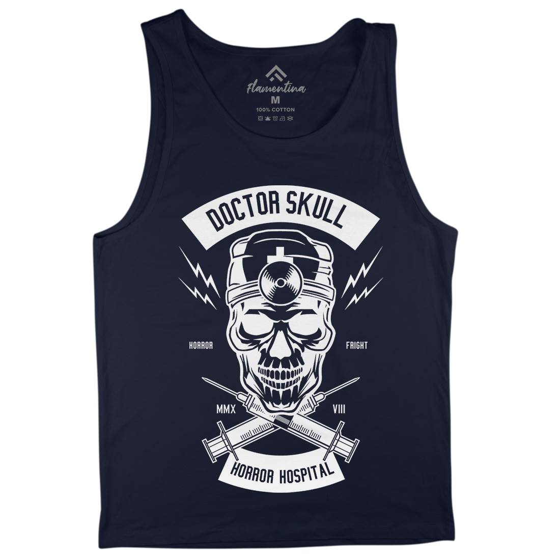 Doctor Skull Mens Tank Top Vest Horror B533