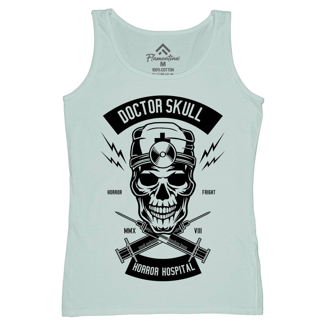 Doctor Skull Womens Organic Tank Top Vest Horror B533