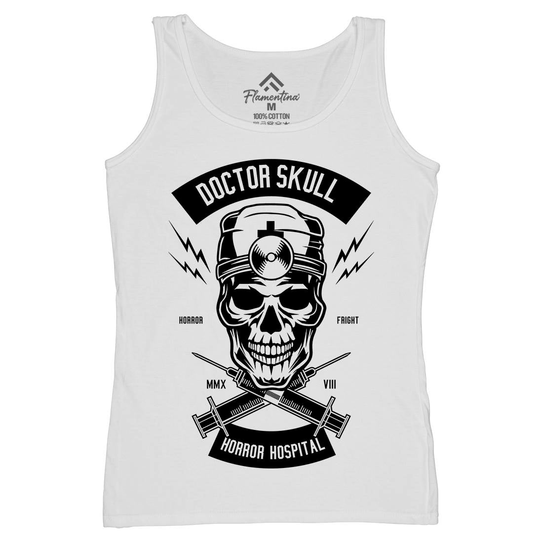 Doctor Skull Womens Organic Tank Top Vest Horror B533