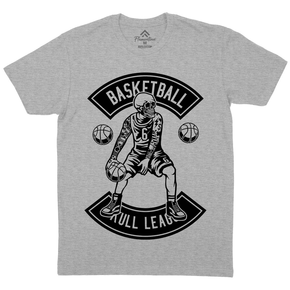 Dribble Skull Mens Crew Neck T-Shirt Sport B534