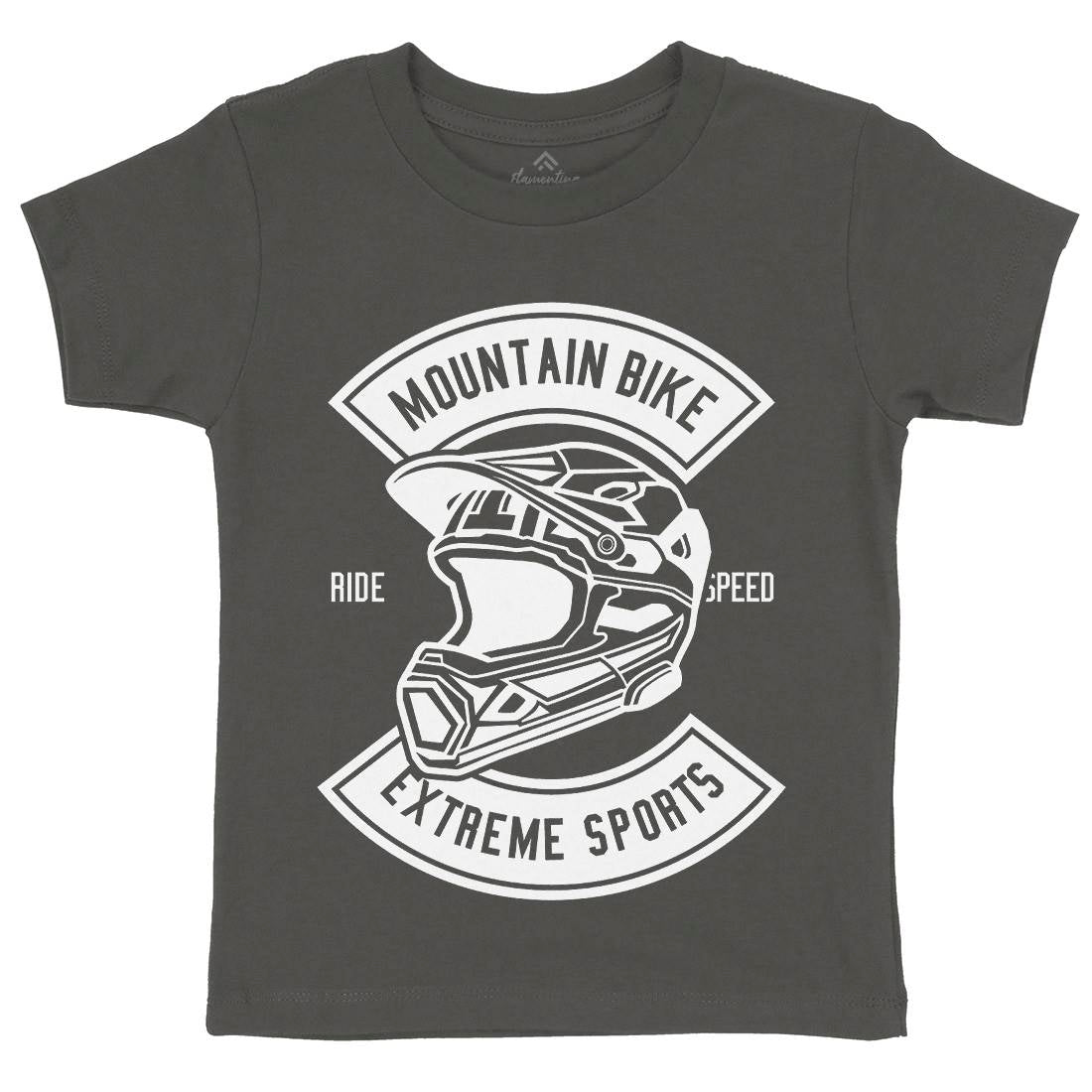Extreme Bike Helmet Kids Crew Neck T-Shirt Motorcycles B536