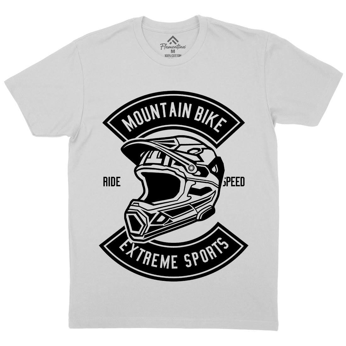 Extreme Bike Helmet Mens Crew Neck T-Shirt Motorcycles B536