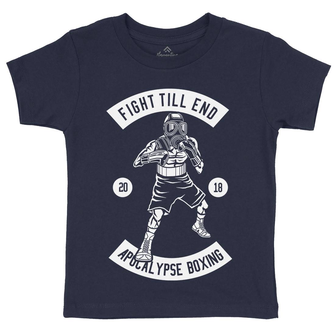 Fight Till End Boxer Kids Organic Crew Neck T-Shirt Sport B537