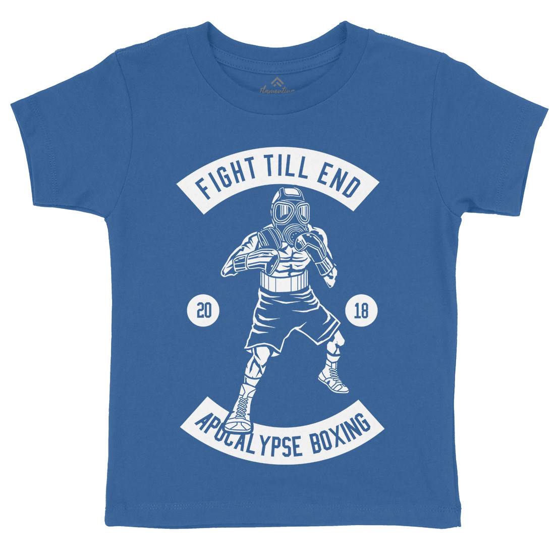 Fight Till End Boxer Kids Organic Crew Neck T-Shirt Sport B537