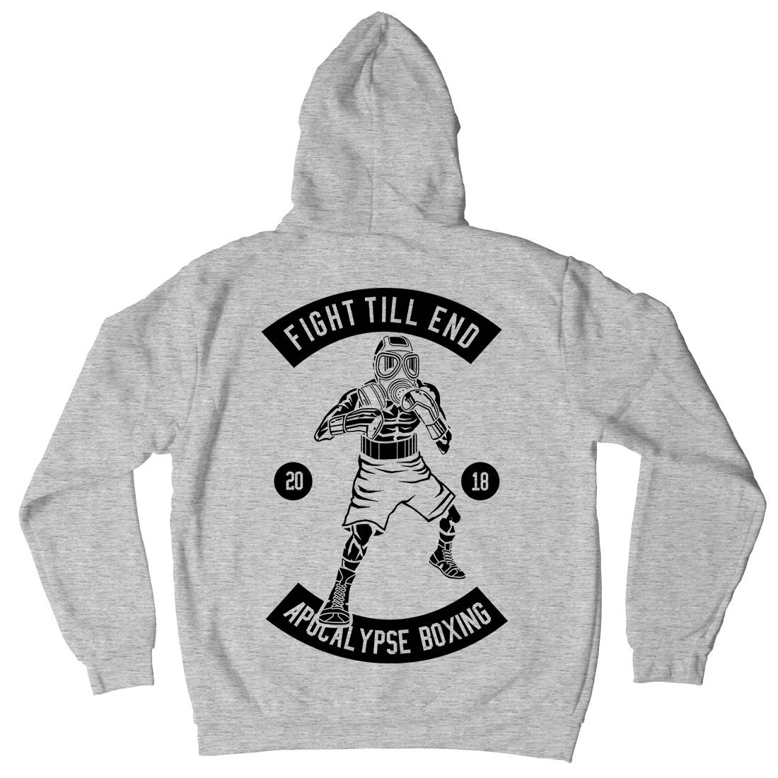 Fight Till End Boxer Mens Hoodie With Pocket Sport B537