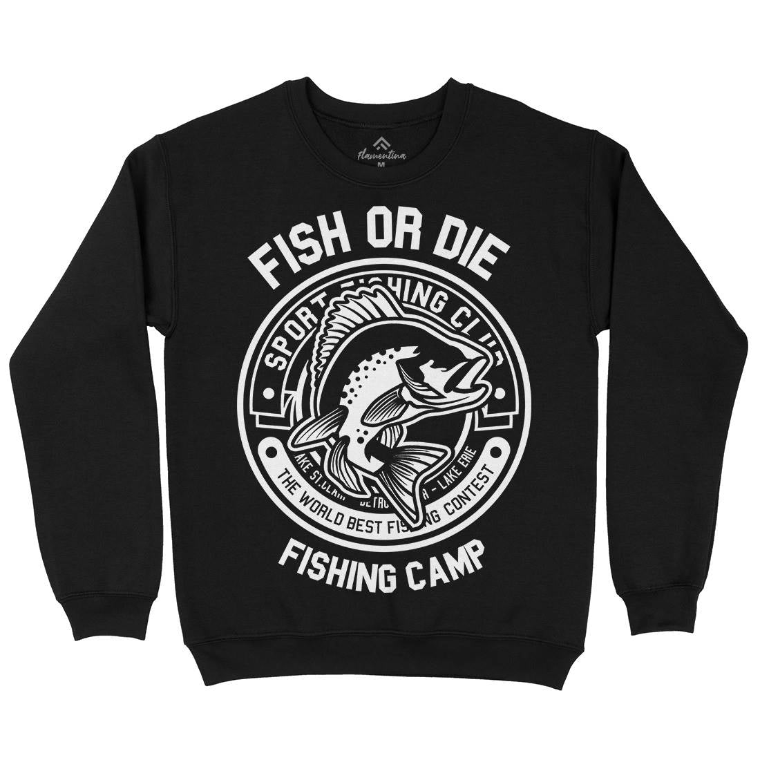Fish Or Die Mens Crew Neck Sweatshirt Fishing B538