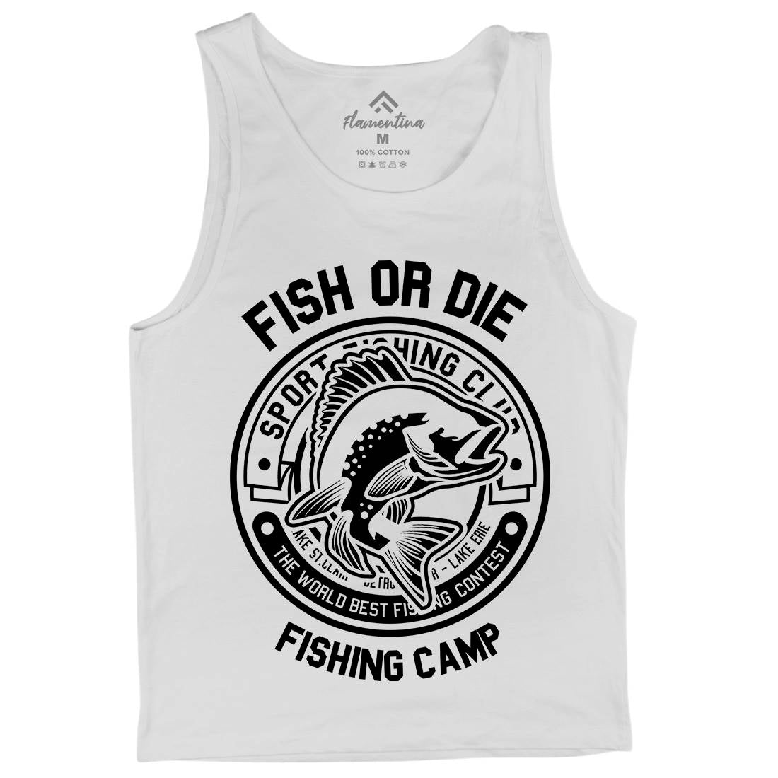 Fish Or Die Mens Tank Top Vest Fishing B538