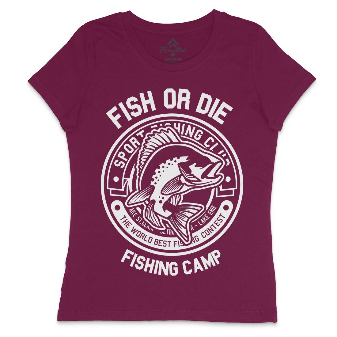 Fish Or Die Womens Crew Neck T-Shirt Fishing B538