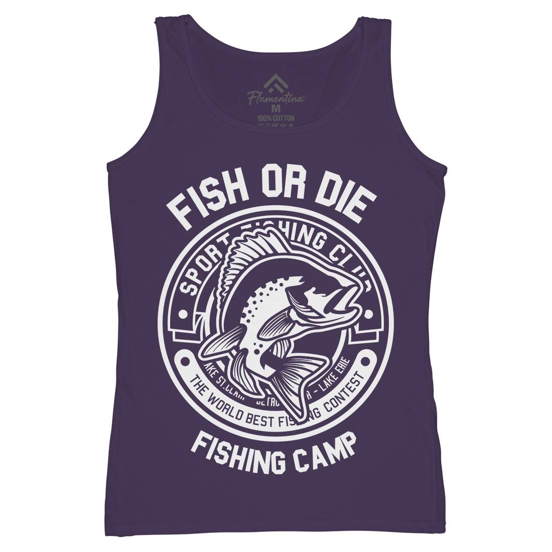 Fish Or Die Womens Organic Tank Top Vest Fishing B538