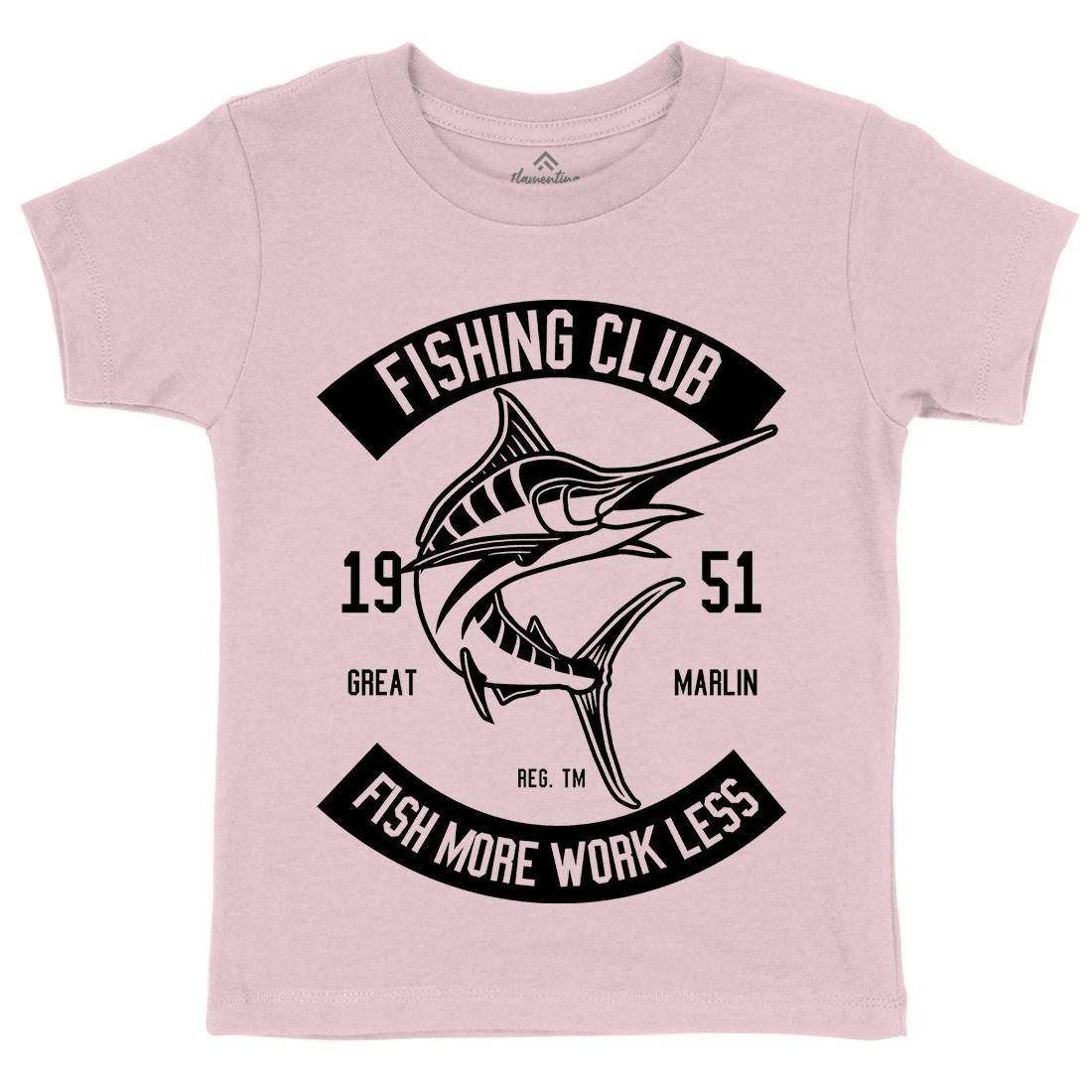 Club Kids Crew Neck T-Shirt Fishing B539