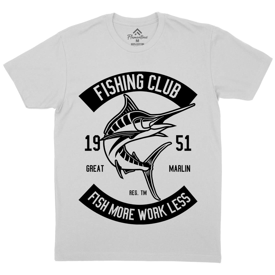 Club Mens Crew Neck T-Shirt Fishing B539