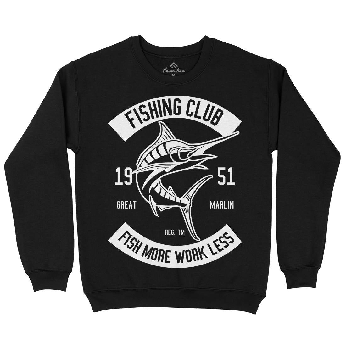 Club Mens Crew Neck Sweatshirt Fishing B539