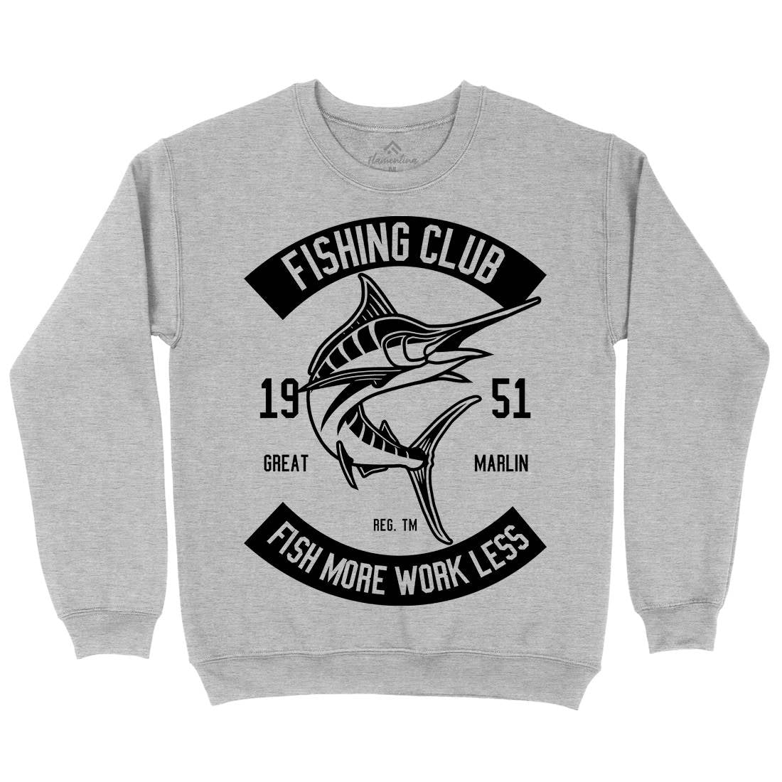 Club Mens Crew Neck Sweatshirt Fishing B539