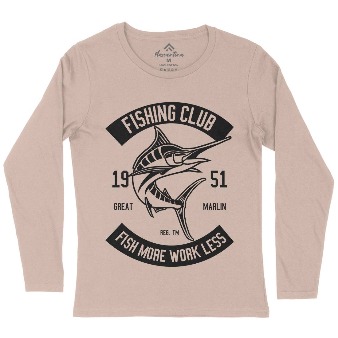 Club Womens Long Sleeve T-Shirt Fishing B539