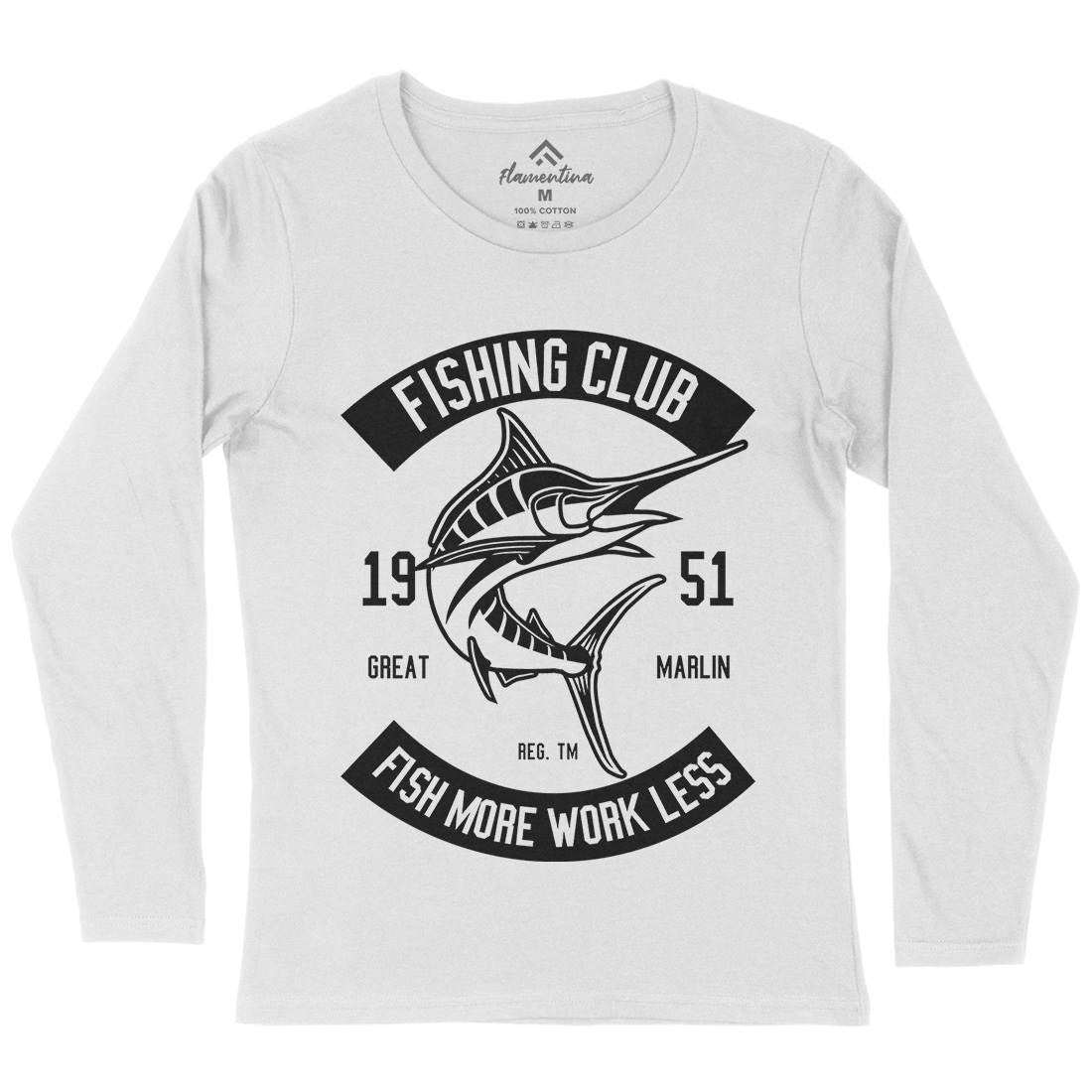 Club Womens Long Sleeve T-Shirt Fishing B539