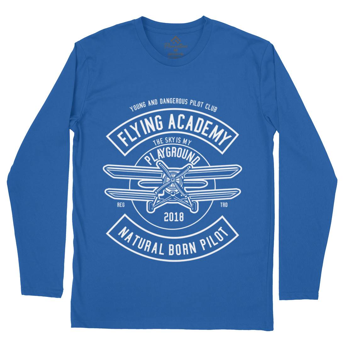 Flying Academy Mens Long Sleeve T-Shirt Vehicles B540