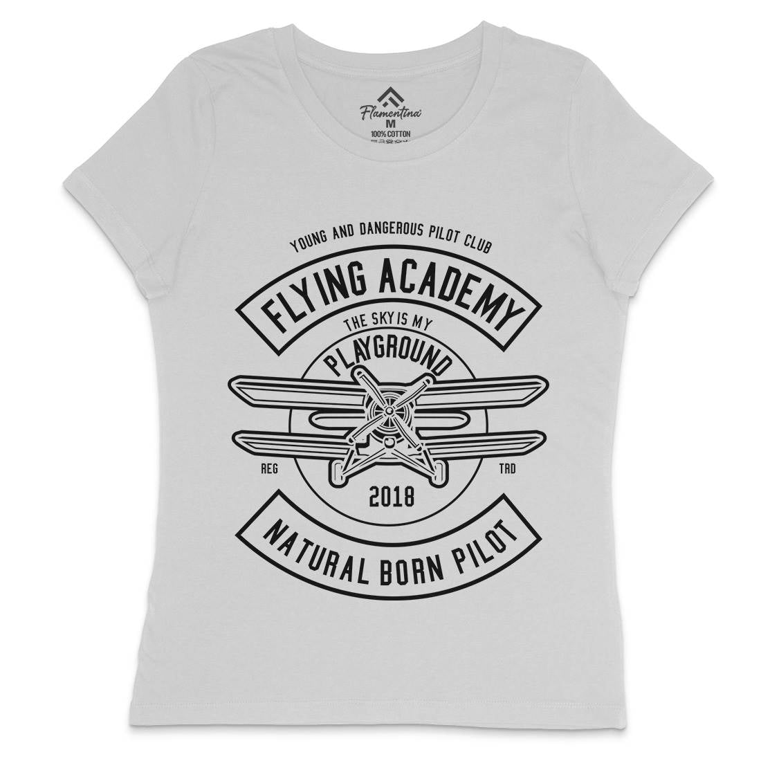 Flying Academy Womens Crew Neck T-Shirt Vehicles B540