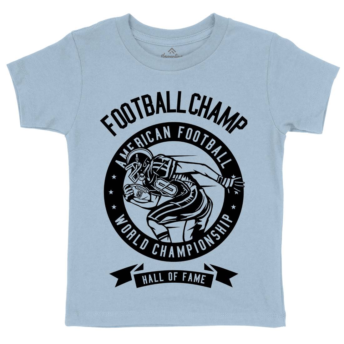 Football Champ Kids Organic Crew Neck T-Shirt Sport B541