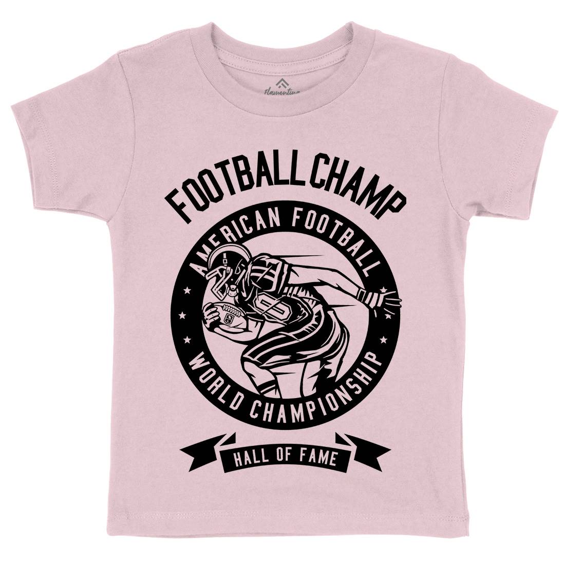 Football Champ Kids Organic Crew Neck T-Shirt Sport B541