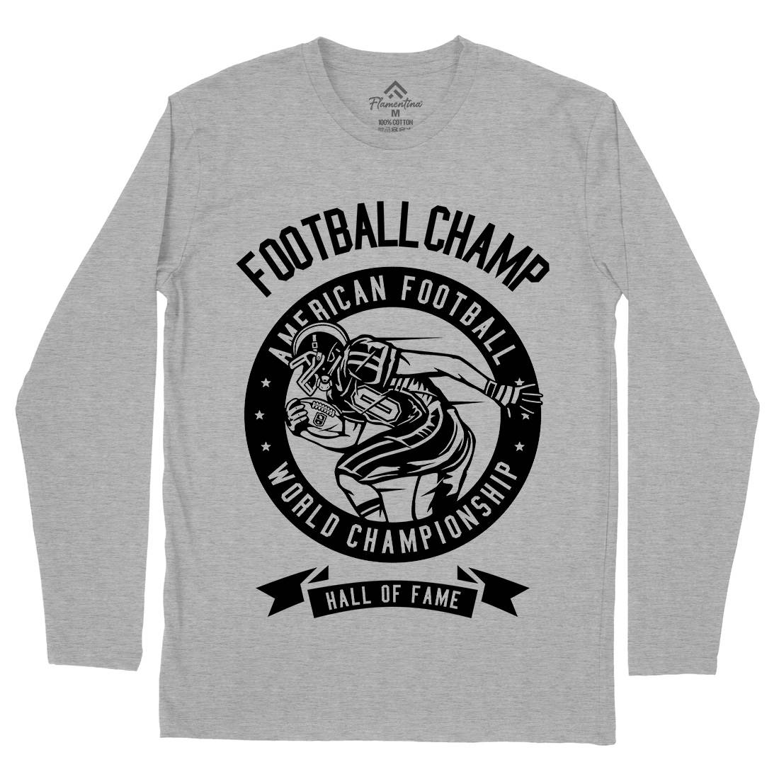 Football Champ Mens Long Sleeve T-Shirt Sport B541