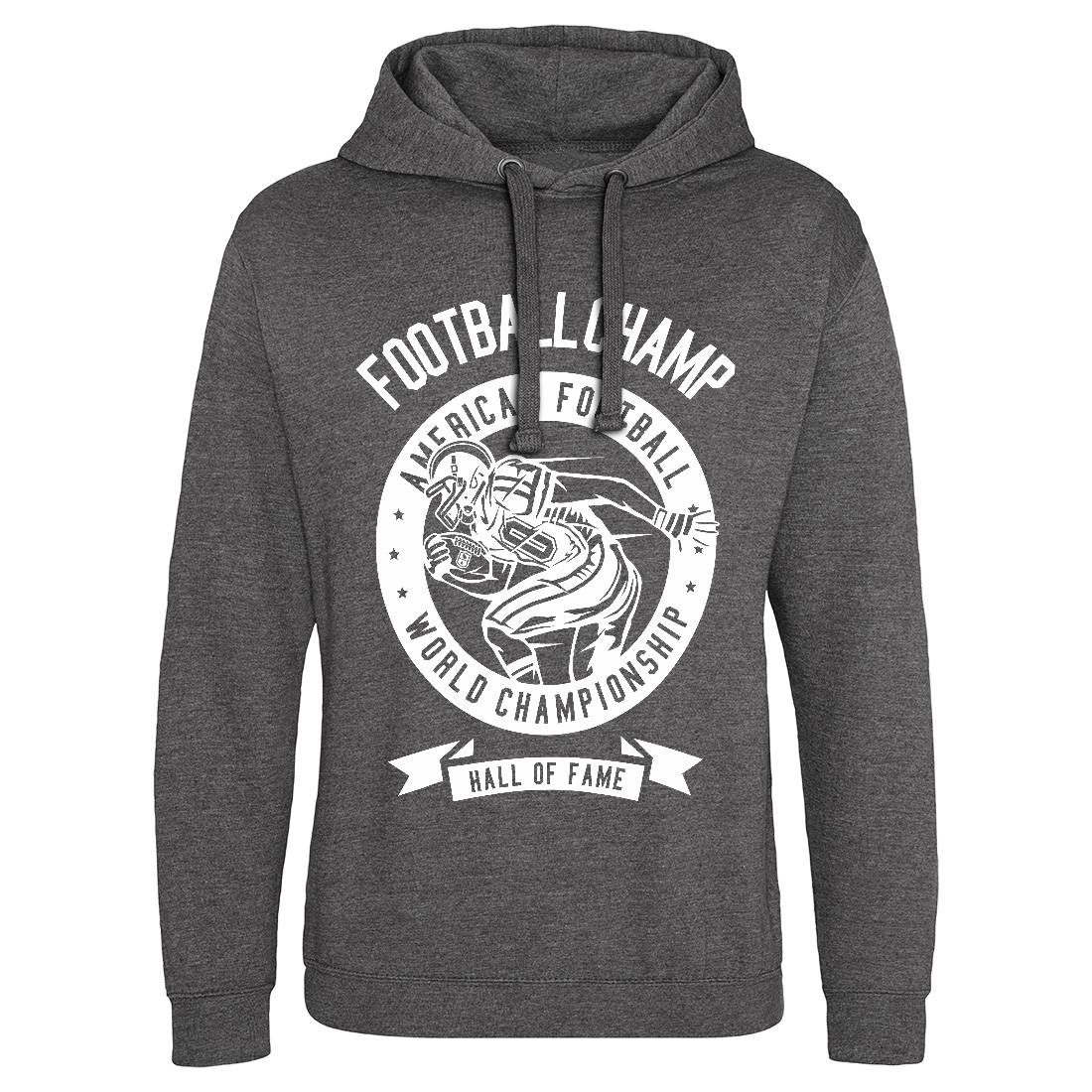 Football Champ Mens Hoodie Without Pocket Sport B541