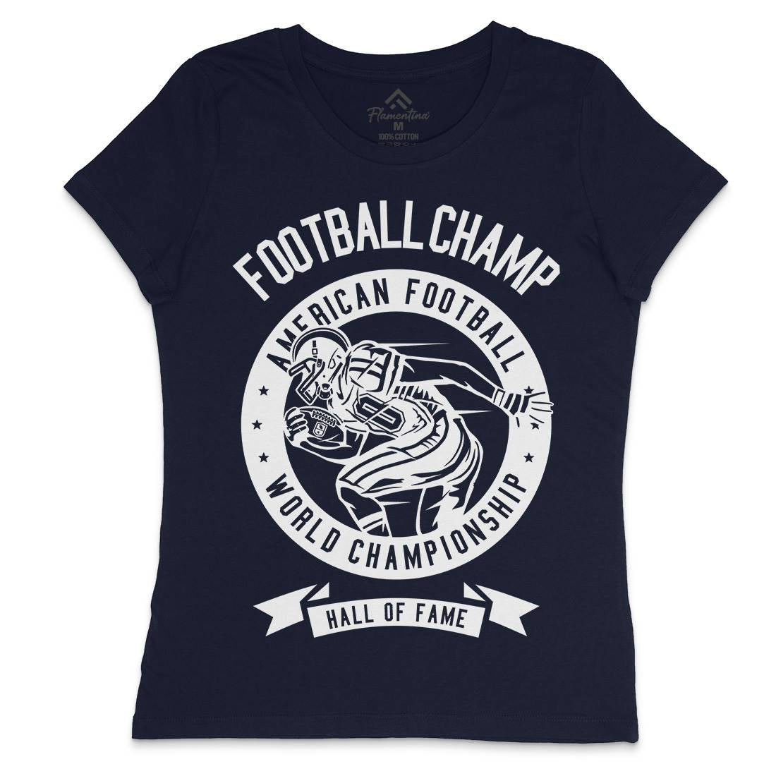 Football Champ Womens Crew Neck T-Shirt Sport B541