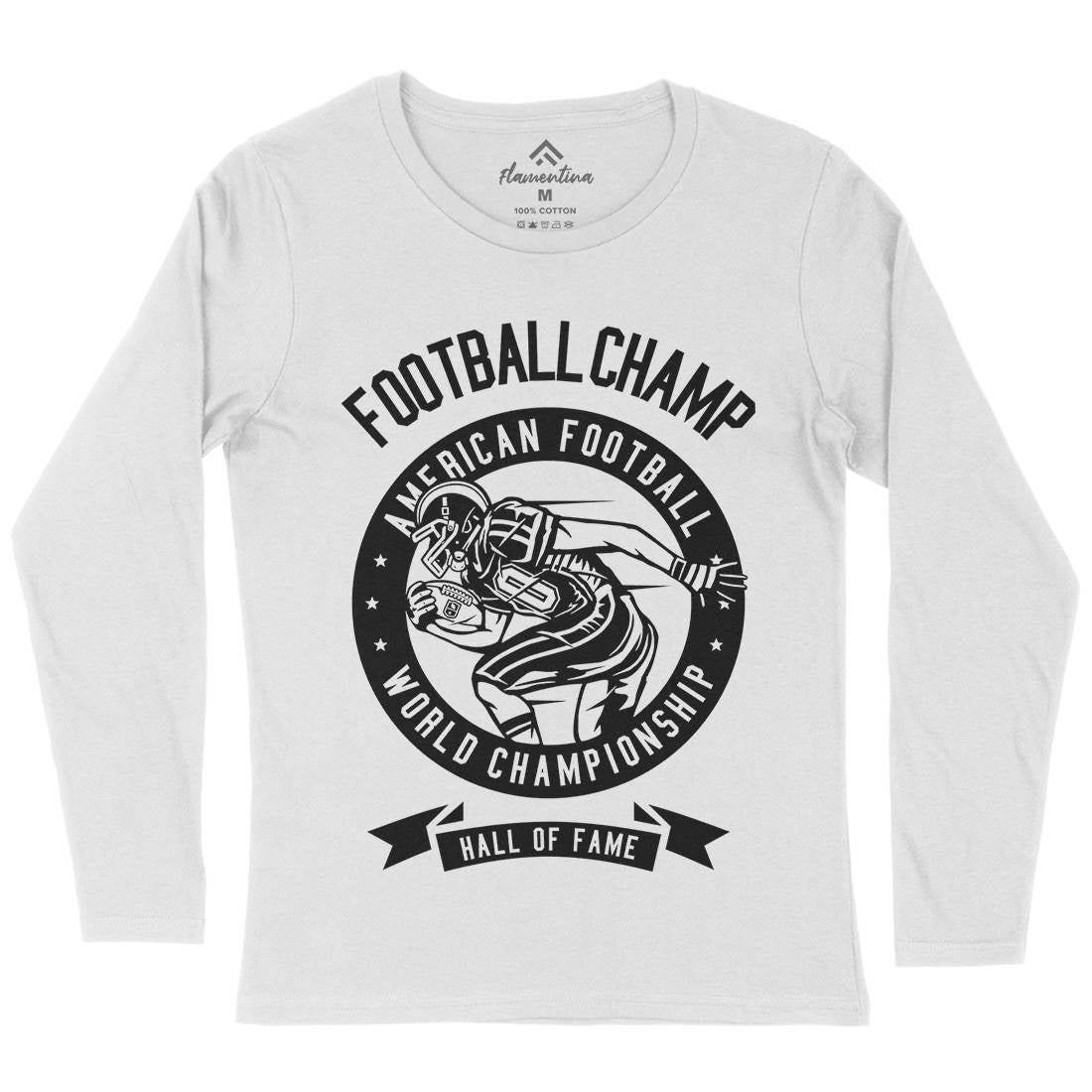 Football Champ Womens Long Sleeve T-Shirt Sport B541