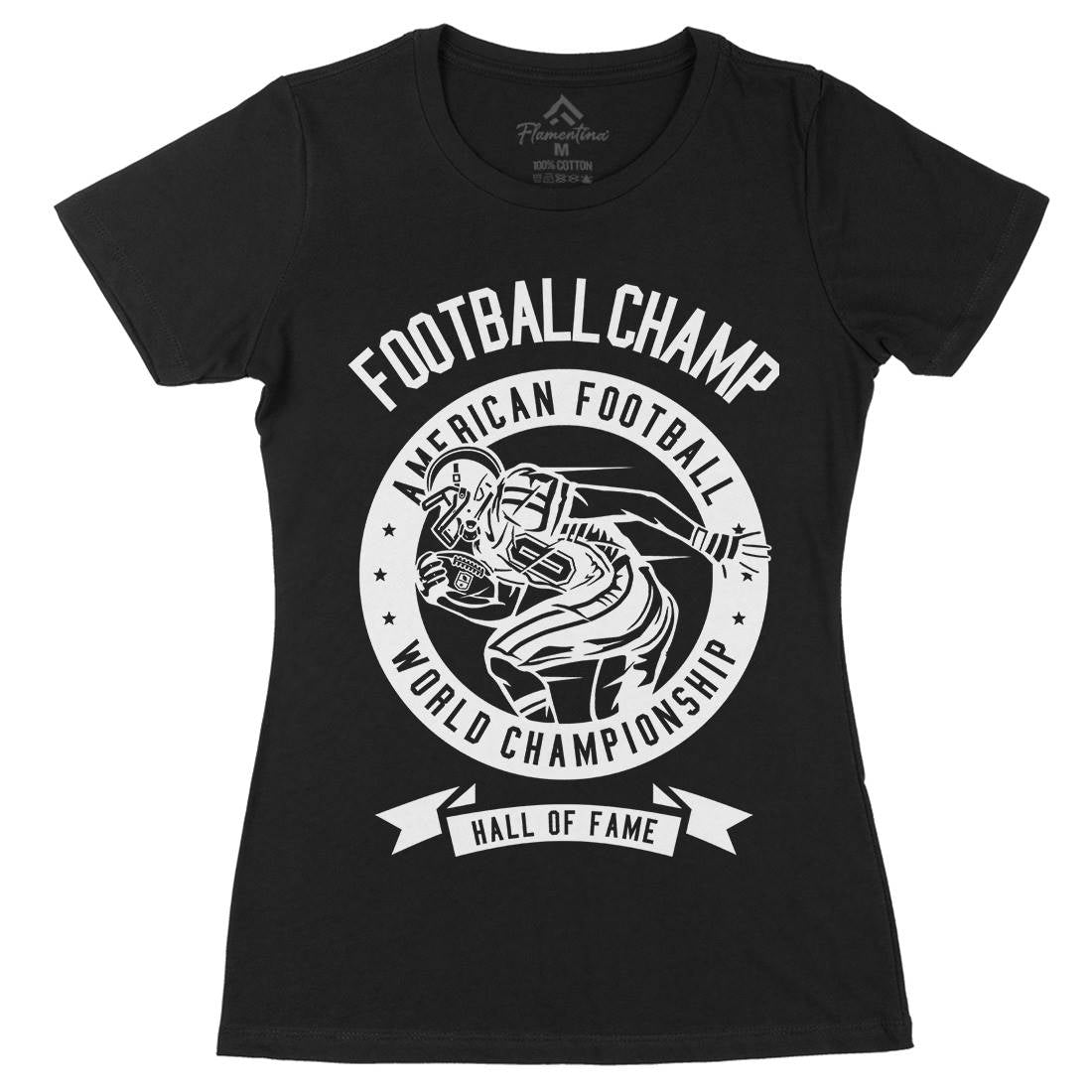 Football Champ Womens Organic Crew Neck T-Shirt Sport B541