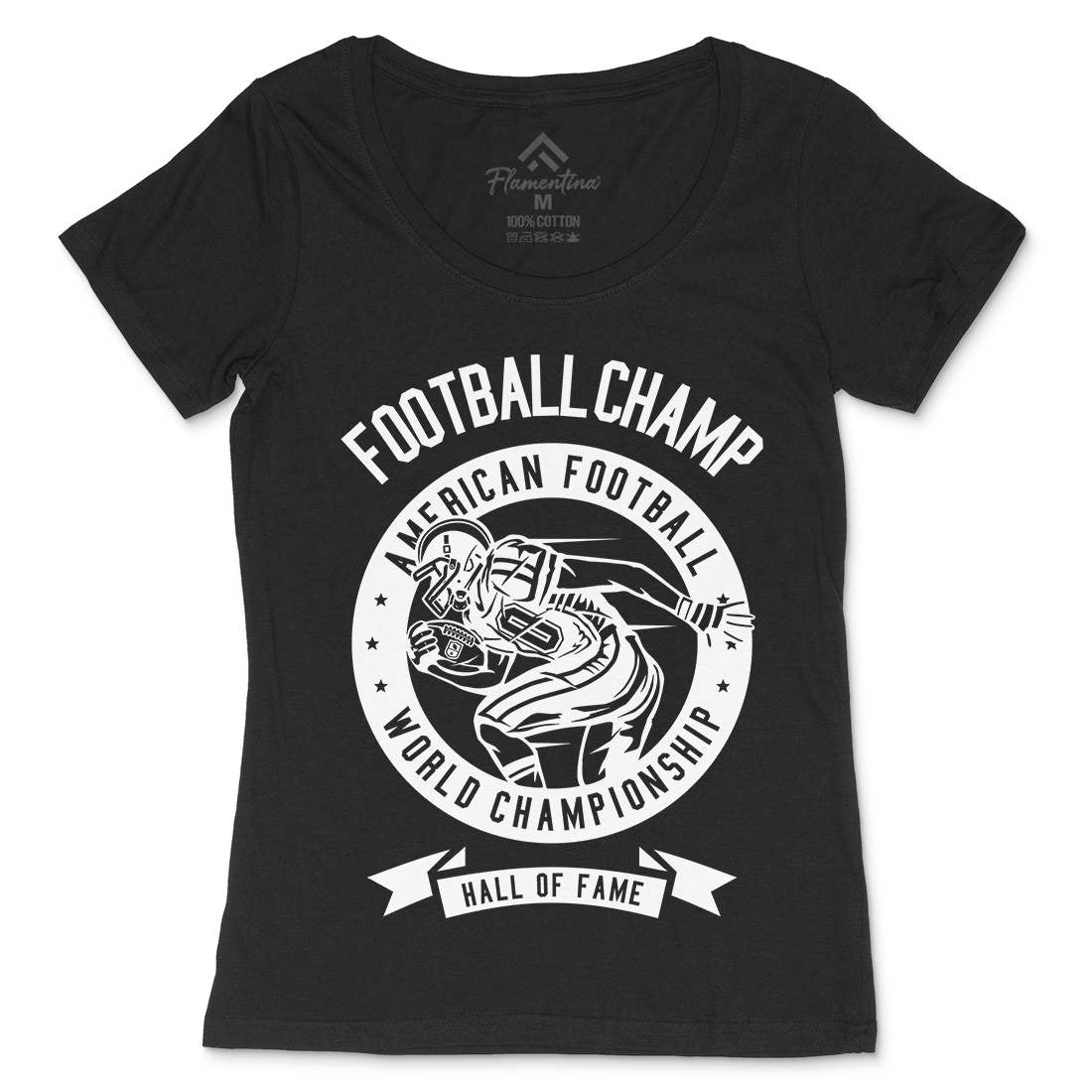 Football Champ Womens Scoop Neck T-Shirt Sport B541