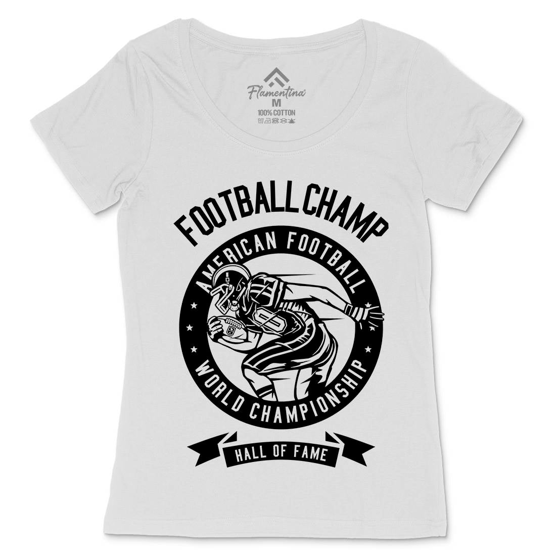Football Champ Womens Scoop Neck T-Shirt Sport B541