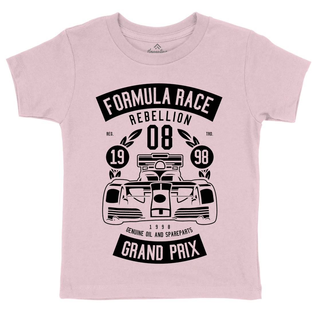 Formula Race Kids Organic Crew Neck T-Shirt Cars B544