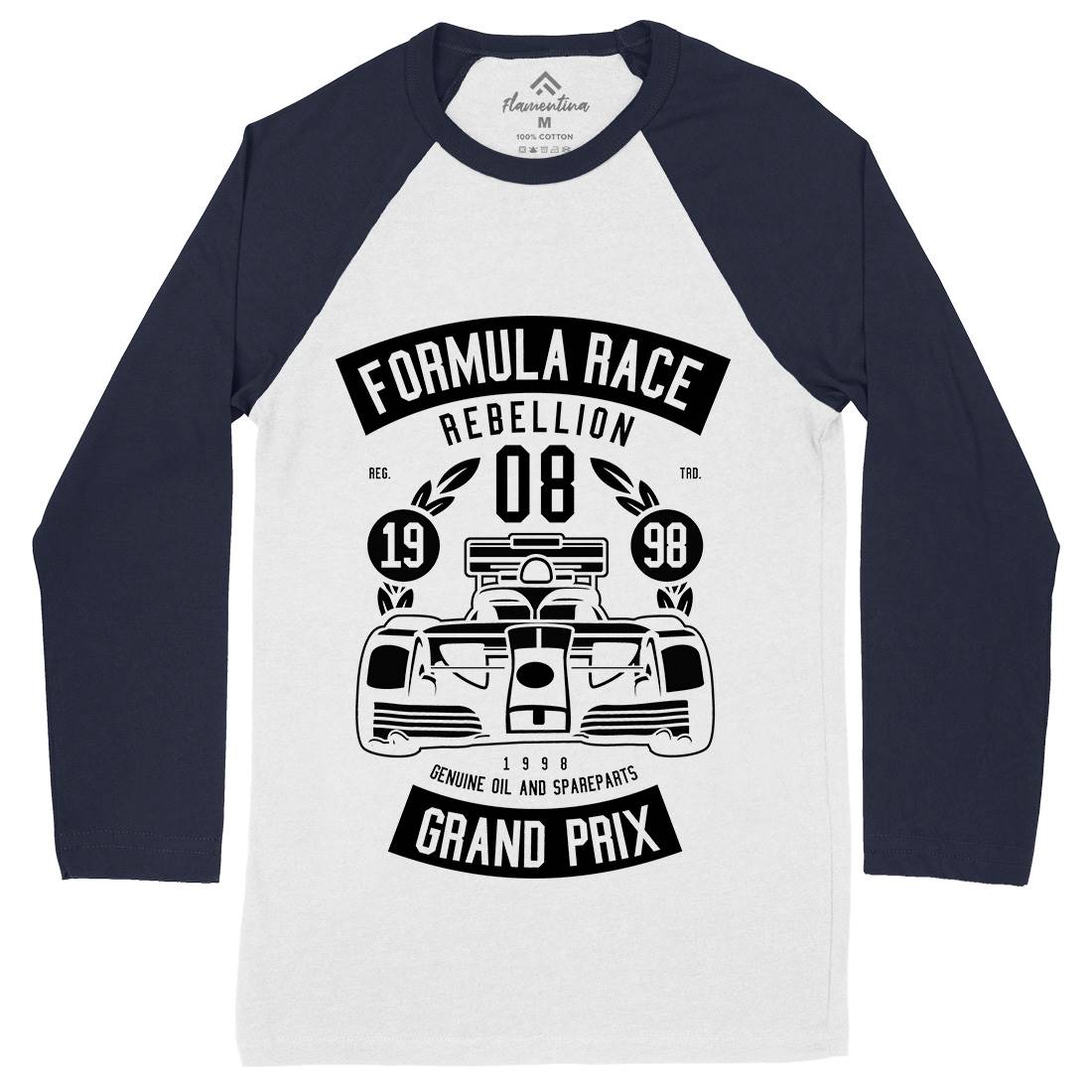 Formula Race Mens Long Sleeve Baseball T-Shirt Cars B544