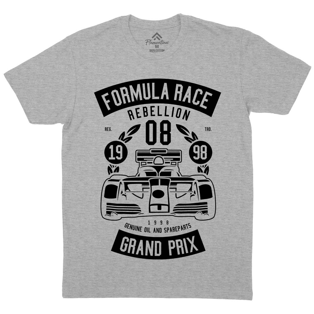 Formula Race Mens Crew Neck T-Shirt Cars B544